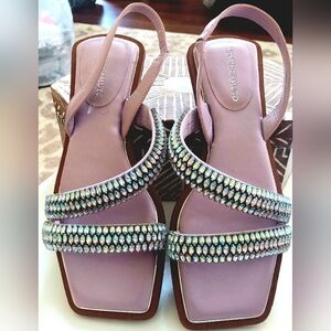 Vince Camuto Lavender Jeweled Slingback Sandals NWOT Sz 8.5